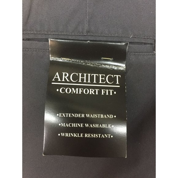 Architect Mens Dress Pants New Size 36x30 Charcoal Gray Pockets Zip Up Button Fl - Picture 4 of 15